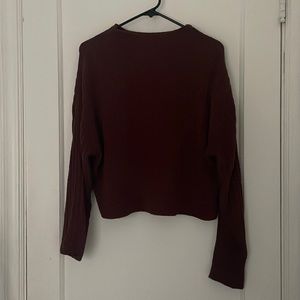 Ann Taylor Burgundy Mock Turtleneck